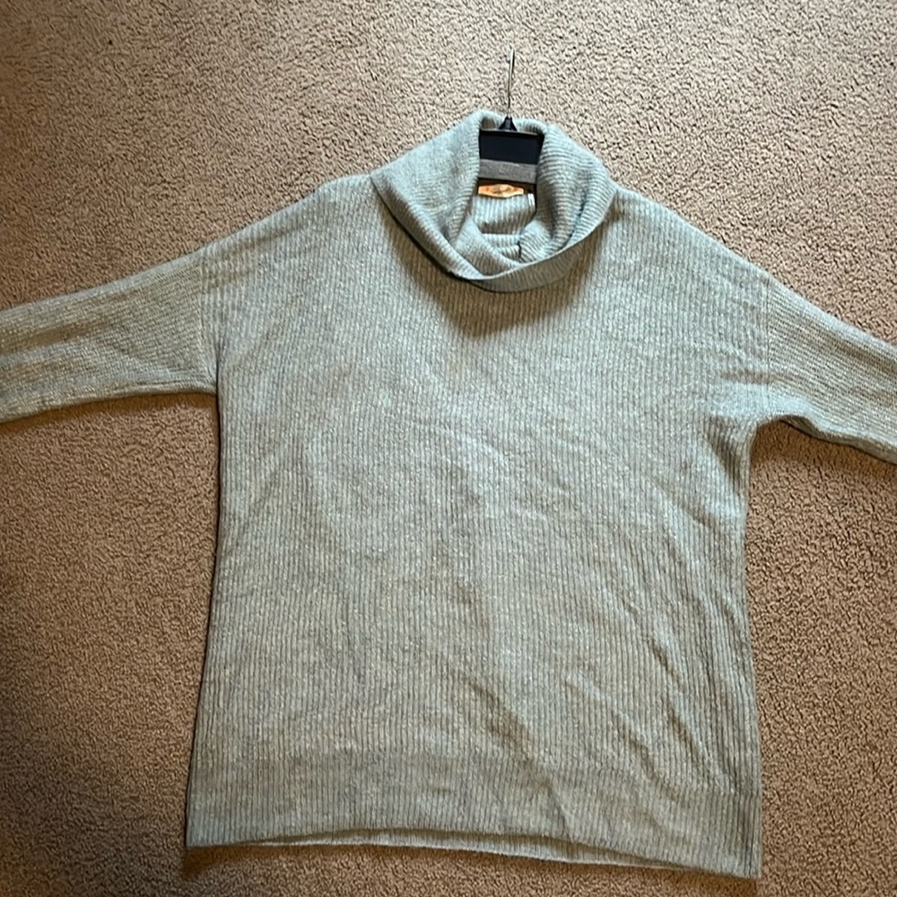 Light blue turtleneck sweater